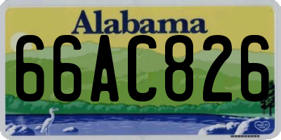 AL license plate 66AC826