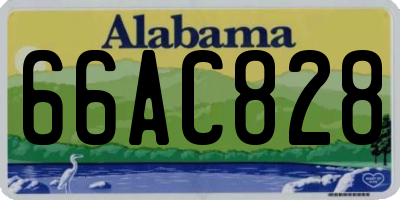 AL license plate 66AC828