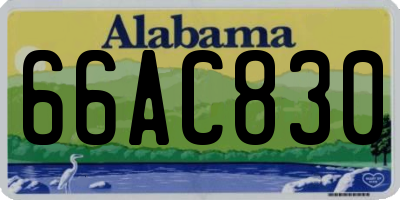AL license plate 66AC830