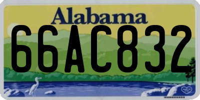 AL license plate 66AC832