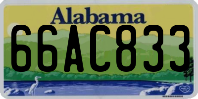 AL license plate 66AC833