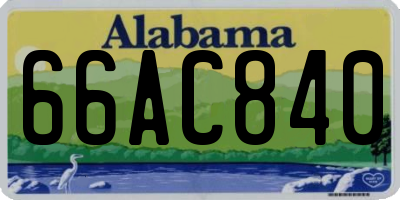AL license plate 66AC840