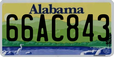 AL license plate 66AC843