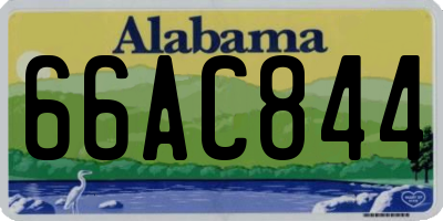 AL license plate 66AC844