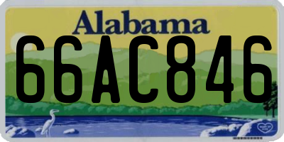 AL license plate 66AC846