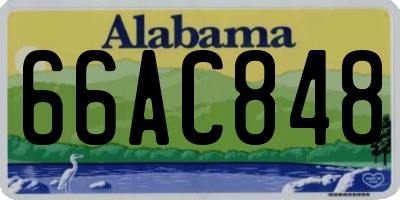 AL license plate 66AC848