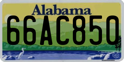 AL license plate 66AC850