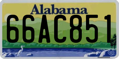 AL license plate 66AC851