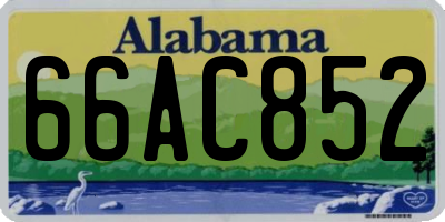 AL license plate 66AC852