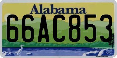 AL license plate 66AC853