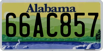 AL license plate 66AC857