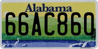 AL license plate 66AC860
