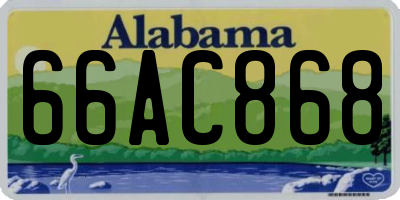 AL license plate 66AC868