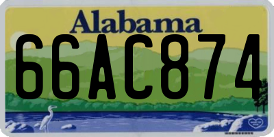 AL license plate 66AC874