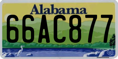 AL license plate 66AC877