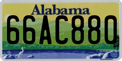 AL license plate 66AC880