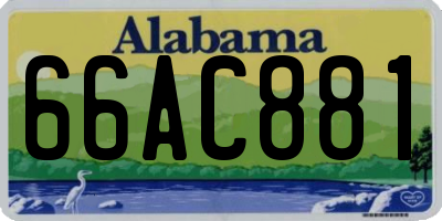 AL license plate 66AC881