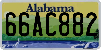 AL license plate 66AC882