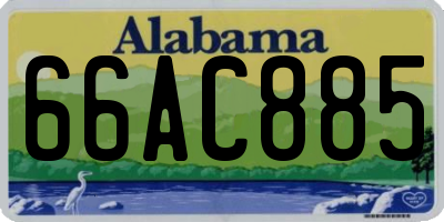 AL license plate 66AC885