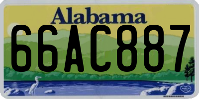 AL license plate 66AC887