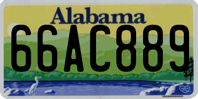 AL license plate 66AC889