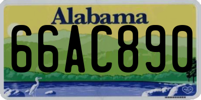 AL license plate 66AC890