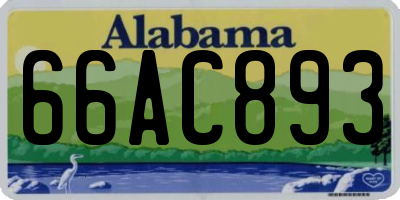 AL license plate 66AC893