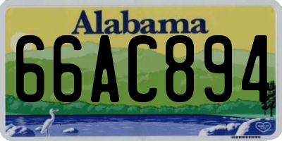 AL license plate 66AC894