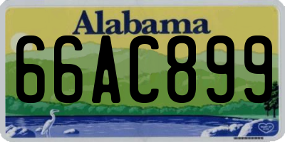 AL license plate 66AC899