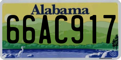 AL license plate 66AC917