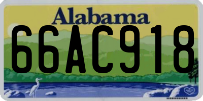 AL license plate 66AC918
