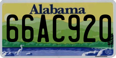 AL license plate 66AC920