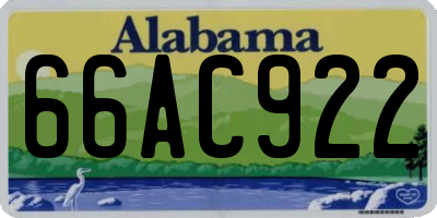 AL license plate 66AC922