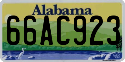 AL license plate 66AC923