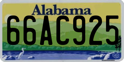 AL license plate 66AC925