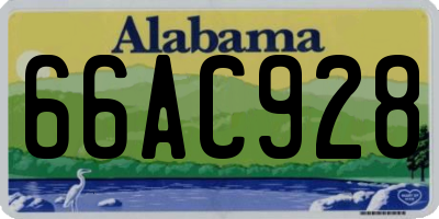 AL license plate 66AC928