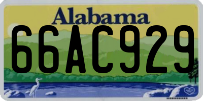 AL license plate 66AC929