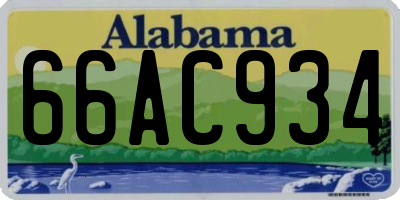 AL license plate 66AC934