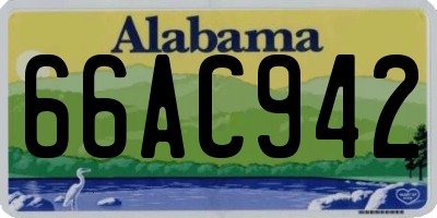 AL license plate 66AC942