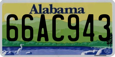 AL license plate 66AC943