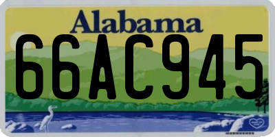 AL license plate 66AC945