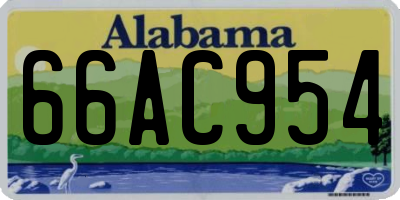 AL license plate 66AC954
