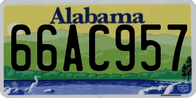AL license plate 66AC957