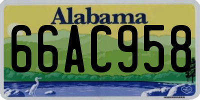 AL license plate 66AC958