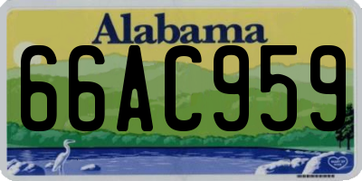 AL license plate 66AC959