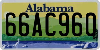 AL license plate 66AC960