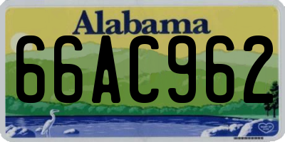 AL license plate 66AC962