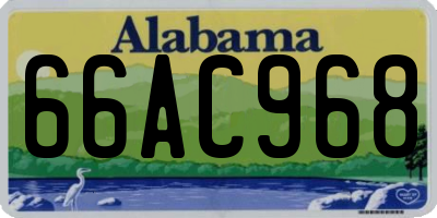 AL license plate 66AC968