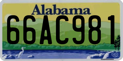 AL license plate 66AC981