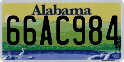 AL license plate 66AC984